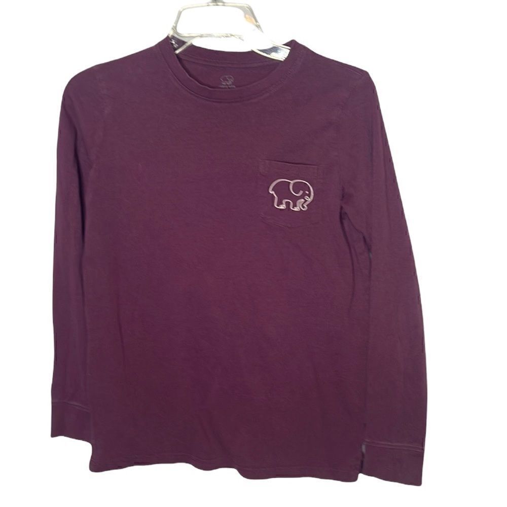 Ivory Ella Long Sleeve Maroon/Gold T-shirt. Size XS.